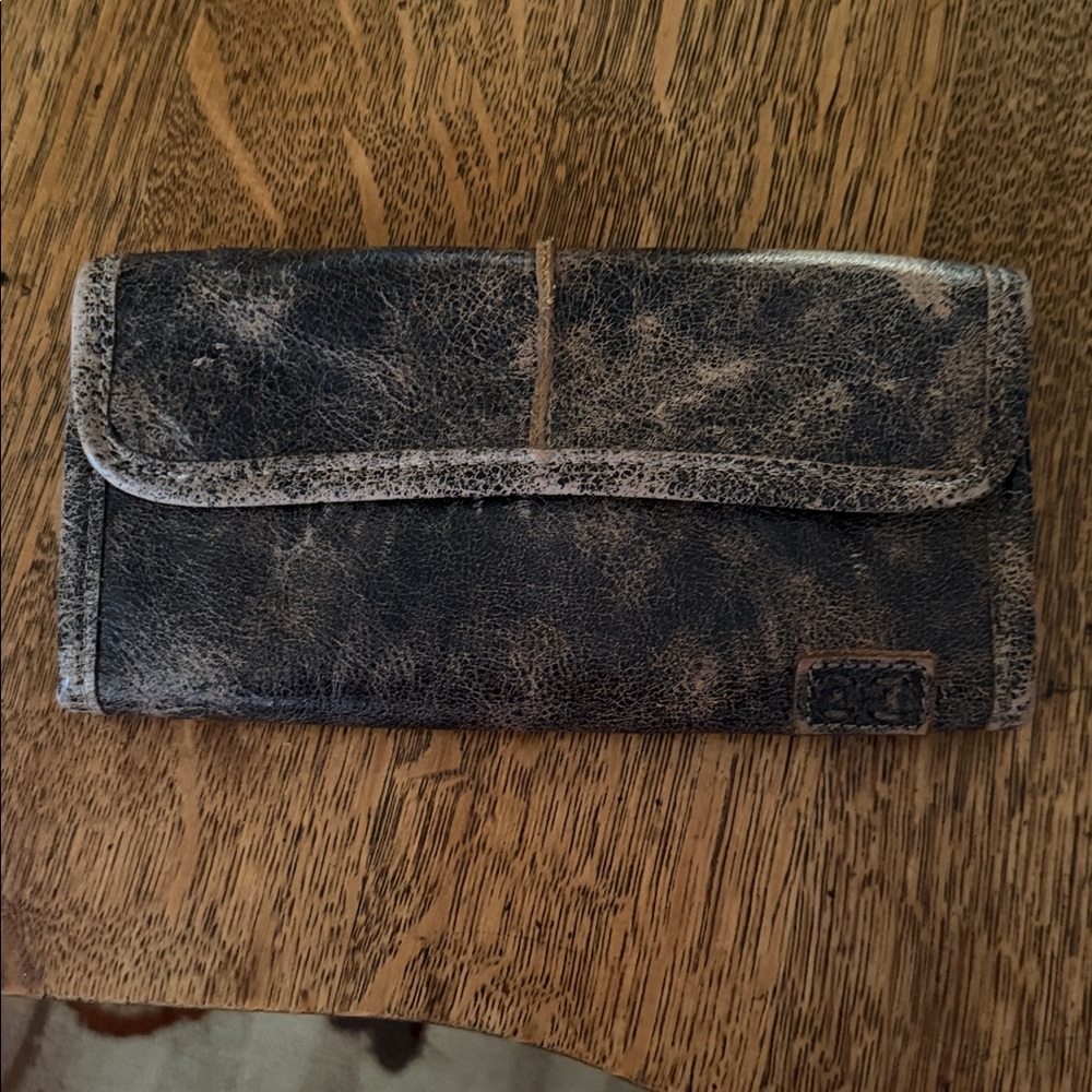 Bed Stu Canton black luv distressed wallet $110